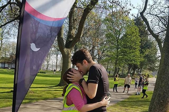 A couple got engaged at a Leeds park run.