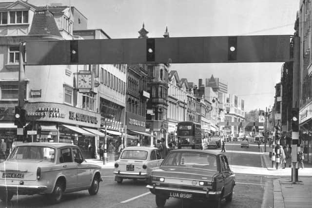 New traffic signal gantries.