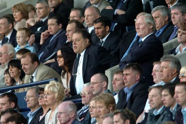 The Elland Road board watch on at the Reebok.