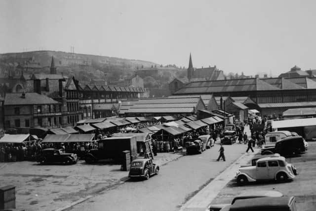Dewsbury open air market.