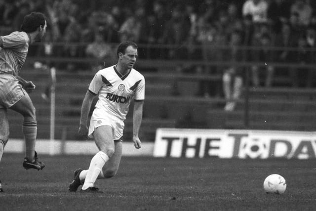 Andy Ritchie in action against Blackburn Rovers. The game end in stalemate in front of 14,452 fans at Elland Road.