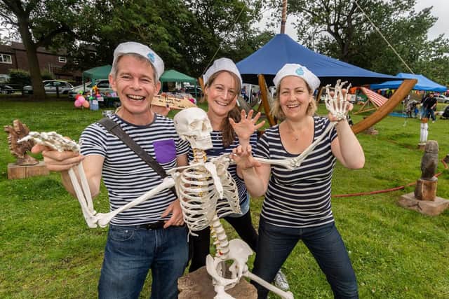 Pictured (left to right) are Jason Hird, Lucy Meredith and Zoe Parker, from the Institute for Crazy Dancing. Picture by James Hardisty.