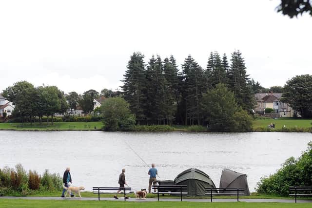 Dog walkers and fishermen in Yeadon make the most of what is on their doorstep.