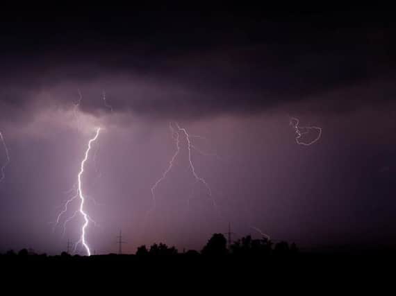 Lightning is expected over the weekend in Yorkshire.