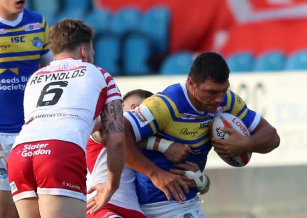 Ryan Hall in Challenge Cup quarter-final action against Leigh. PIC: Tom Banks