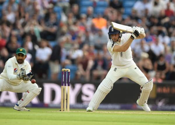 BACK WITH A BANG: Englands Jos Buttler on the attack during the second Test against Pakistan at Headingley. Picture: Stu Forster/Getty Images