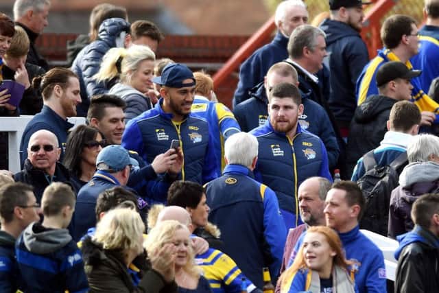 Mitch Garbutt joined supporters against Wakefield in April. PIC: Jonathan Gawthorpe