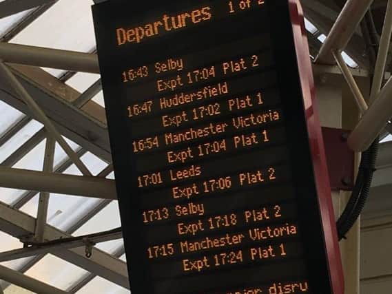 Delays across the board at Halifax Train Station.