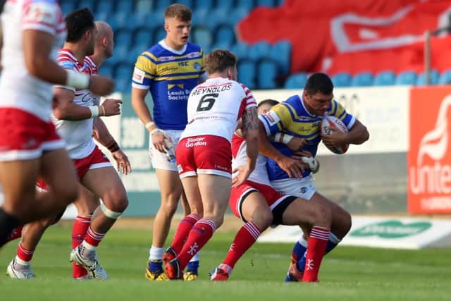 Oulton Raiders products Ash Handley and Ryan Hall are developing a good on-field relationship at Leeds Rhinos. PIC: Tom Banks