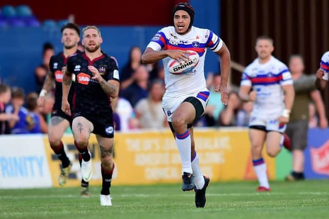 Wakefield winger Ben Jones-Bishop opened the try scoring and added an interception score to his tally against Wigan too. PIC: Paul Butterfield