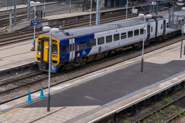 Date: 5th June 2018.Picture James hardisty.A Northern Rail train leaving Leeds Station.