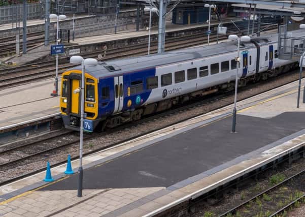 Date: 5th June 2018.
Picture James hardisty.
A Northern Rail train leaving Leeds Station.