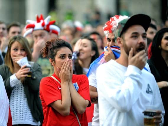 Spectators in Millennium Square during the 2014 World Cup. PIC: Jonathan Gawthorpe