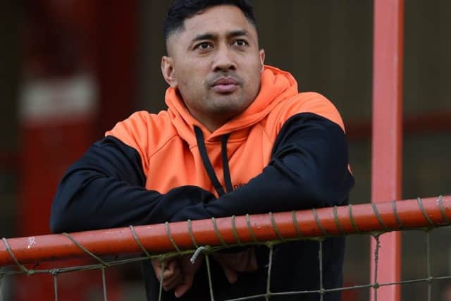 Tigers' new signing Quentin Laulu-Togage'e stepped up to the plate at short notice. PIC: Matthew Merrick