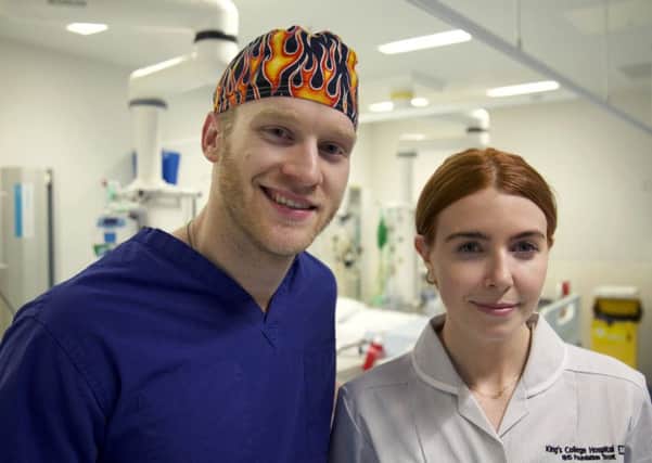 CHALLENGING TIMES: Paralympic gold medallist Jonnie Peacock and television reporter Stacey Dooley swap their day jobs for a stint at busy Kings College Hospital in London in Life on the Ward.
