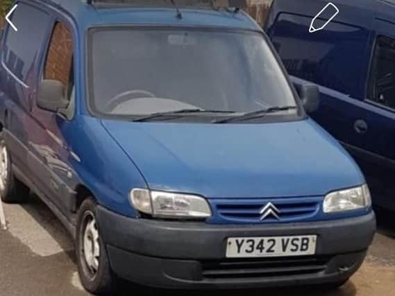 Have you seen this van? Police are searching for anyone with information