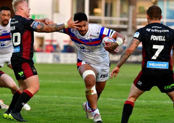 Wakefield pack man Pauli Pauli in recent action against Wigan Warriors. PIC: Paul Butterfield