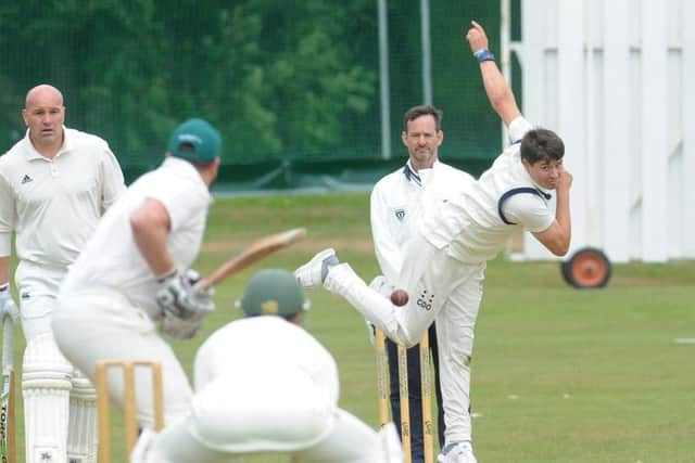 Kirkstall Educational bowler Callum Oliver. PIC: Steve Riding