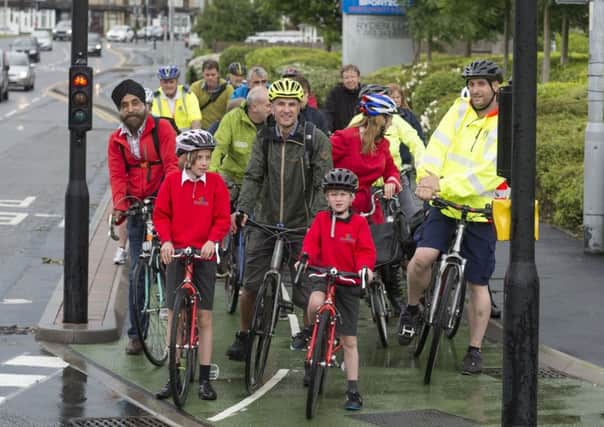 GREEN: Riding towards Leeds on the Cycling Superhighway.