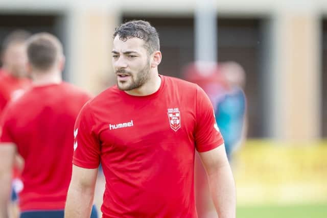 Jake Connor training for England in Denver (Picture: Allan McKenzie/SWPix.com)
