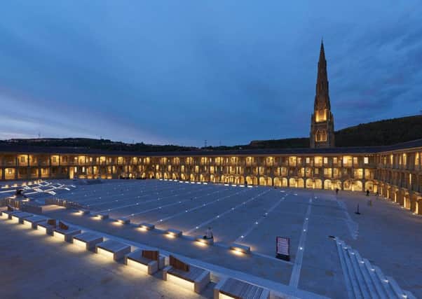 The Piece Hall by night