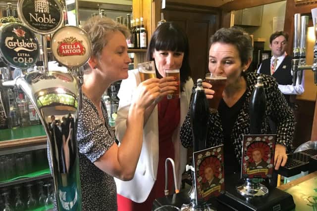The launch of the Baroness Bacon Beer in the House of Commons' Strangers Bar.