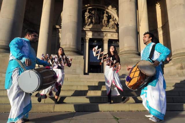 Members of the Punjabi Roots Academy welcome guests to the What next for Leeds 2023? event at Leeds Town Hall in January.