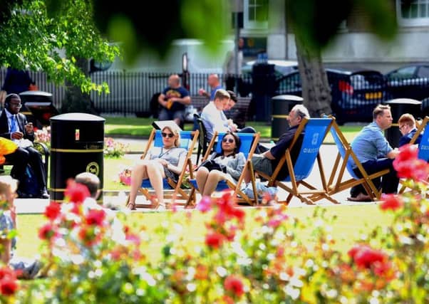 Leeds residents basking in the sunshine
