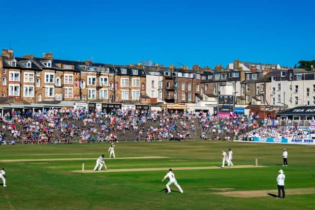 Crowds at this week's County Championship match in Scarborough between Yorkshire and Surrey.