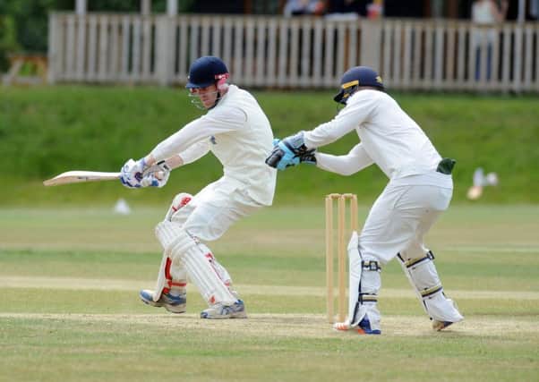 Follifoot batsman Nick Robinson in action against Horsforth.  Picture: Tony Johnson.