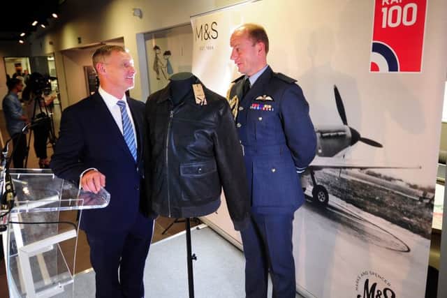 Steve Rowe and Air Vice-Marshal Mike Wigston at the opening of the exhibition.