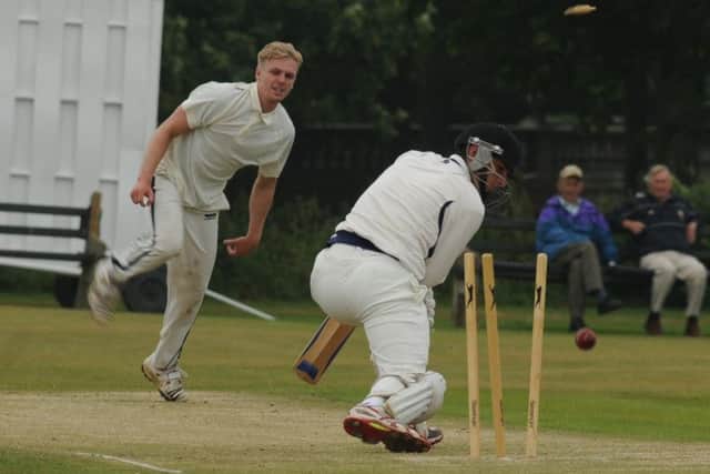 Hanging Heaton bowler, Tom Chippendale. PIC: Dom Taylor
