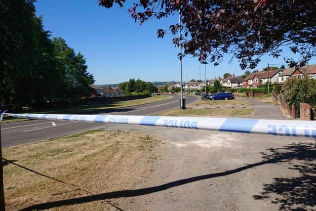 A Police cordon is in place at the scene. PIC: Joseph Keith