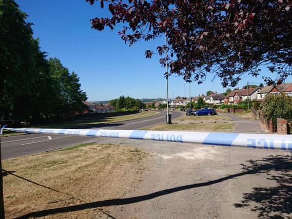 A Police cordon is in place at the scene. PIC: Joseph Keith