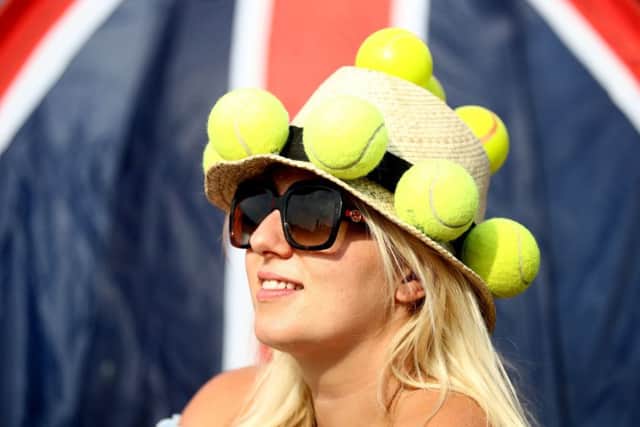 Larissa Lamb from Teddington in the queue ahead of the 2018 Wimbledon Championships. PIC: PA