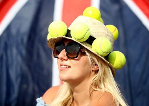 Larissa Lamb from Teddington in the queue ahead of the 2018 Wimbledon Championships. PIC: PA