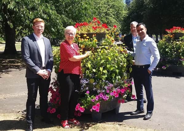 FLOWER POWER: The new floral design is unveiled in Penny Pocket Park.