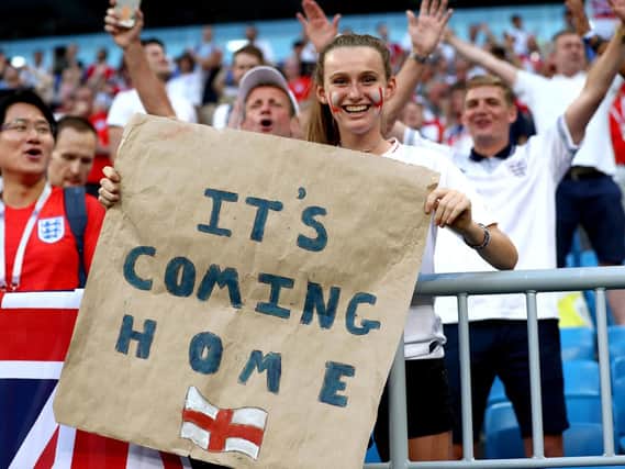 England fans show their appreciation in Samara. Picture: Tim Goode/PA.
