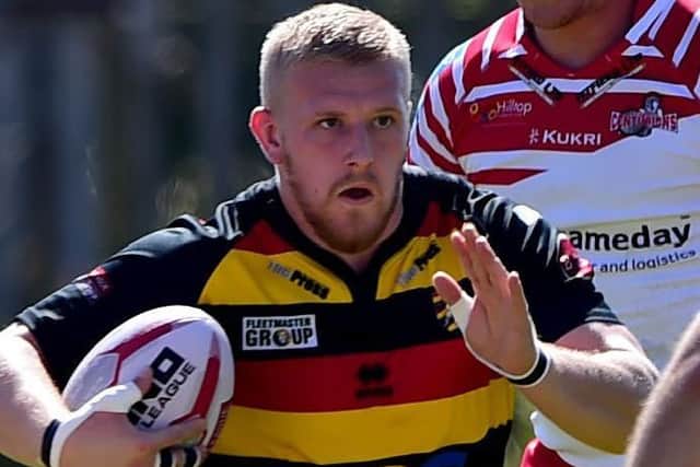 Dewsbury's opening try scorer, Jack Teanby. PIC: Paul Butterfield