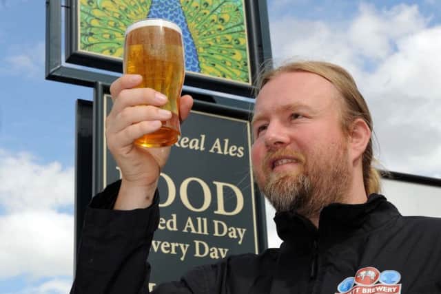 Ossett Brewery's Jamie Lawson at the Old Peacock.