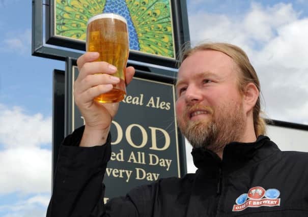 Ossett Brewery's Jamie Lawson at the Old Peacock.