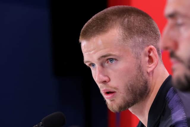 England's Eric Dier speaks during the media access at Repino Cronwell Park. PIC: PA