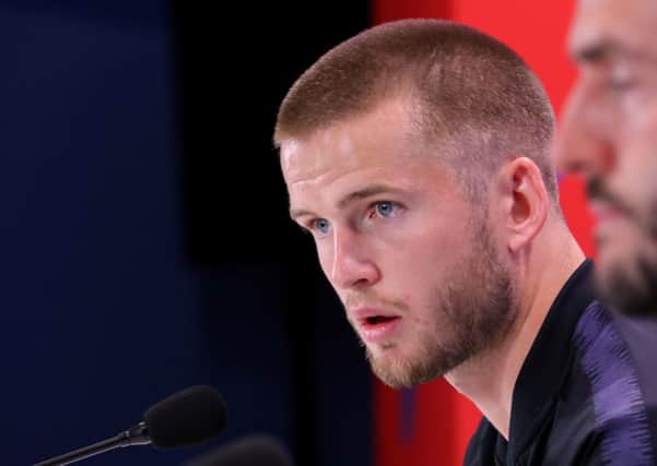 England's Eric Dier speaks during the media access at Repino Cronwell Park. PIC: PA