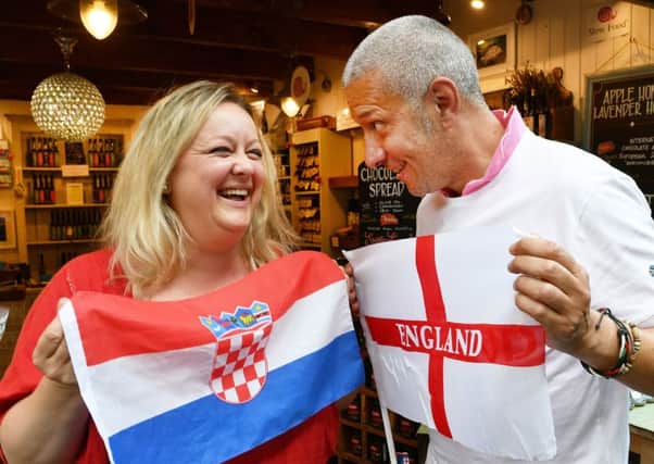 Chris Stewart and his Croatian wife Ana-Maria Volaric. PIC: PA