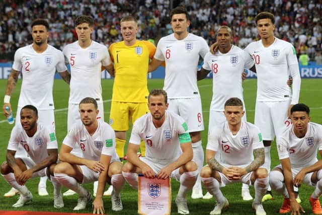 The England team group before the FIFA World Cup, Semi Final against Croatia at the Luzhniki Stadium. Picture: Owen Humphreys/PA