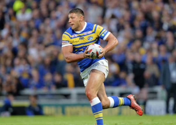 HEADING OFF: Leeds Rhinos' winger, Ryan Hall.
 Picture: Bruce Rollinson