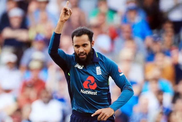 England and Yorkshire's Adil Rashid celebrates taking a wicket during the recent ODI against India at Headingley. Picture: Danny Lawson/PA