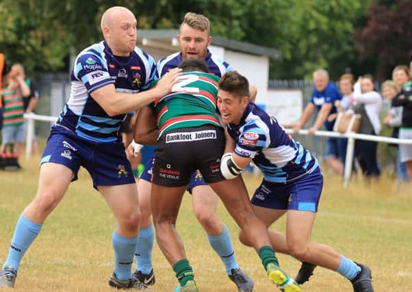 Action from Hunslet Warriors' 38-18 defeat to West Bowling.