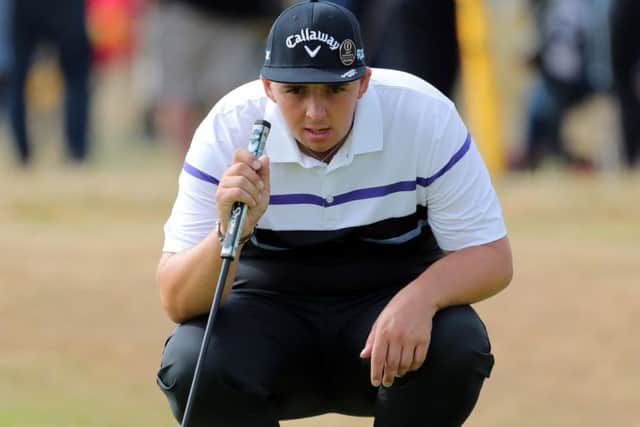 Howley Halls Marcus Armitage surveys the line of a putt during day two of the Open Championship when he shot two-under-par 69 (Picture: Richard Sellers/PA Wire).