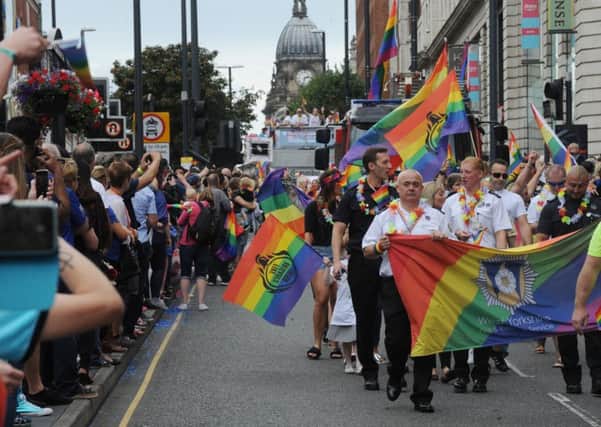 CELEBRATION: Last year's Leeds Pride parade on The Headrow.